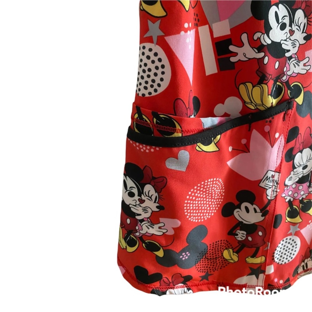 Valentine's Scrub V Neck Disney Top - Size Small Nurse Medical Dental Veterinary - Picture 6 of 9